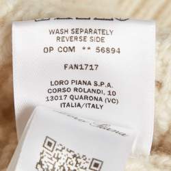 Pre Owned Loro Piana Cream Cashmere Knit Crewneck Sweater S