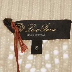 Pre Owned Loro Piana Cream Cashmere Knit Crewneck Sweater S