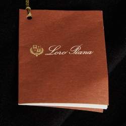 Pre Owned Loro Piana Black Cashmere Felt Belted Cape Coat One Size 