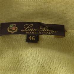 Pre Owned Loro Piana Yellow Cashmere Buttoned Cardigan L