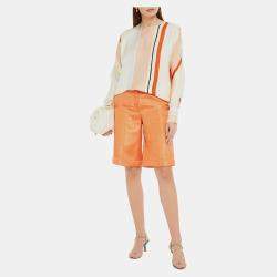Pre Owned Loro Piana Silk Long Sleeved Top M
