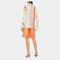 Pre Owned Loro Piana Silk Long Sleeved Top M