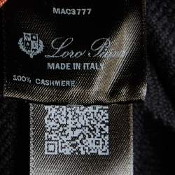 Pre Owned Loro Piana Black Cashmere Flannel Alvar Overshirt S