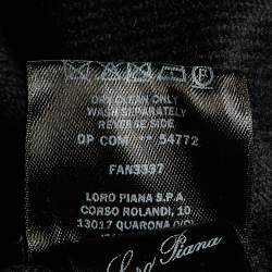 Pre Owned Loro Piana Black Cashmere Flannel Alvar Overshirt S