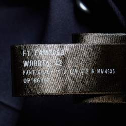 Pre Owned Loro Piana Navy Blue Wool Tailored Pants M