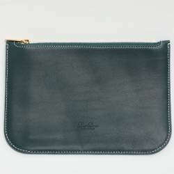 Loro Piana Green Leather Large Bale Shoulder Bag