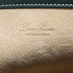 Loro Piana Green Leather Large Bale Shoulder Bag