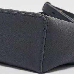 Pre Owned Loro Piana Navy Blue Leather Extra Pocket L19 Pouch