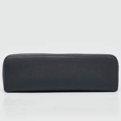 Pre Owned Loro Piana Navy Blue Leather Extra Pocket L19 Pouch