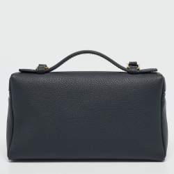Pre Owned Loro Piana Navy Blue Leather Extra Pocket L19 Pouch