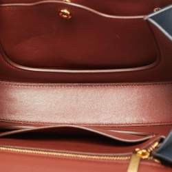 Pre Owned Loro Piana Navy Blue Leather Small Ghiera Shoulder Bag