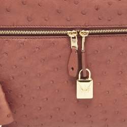 Loro Piana Brown Ostrich L27 Extra Bag