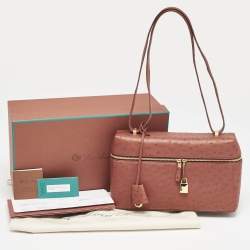Loro Piana Brown Ostrich L27 Extra Bag