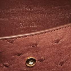 Loro Piana Brown Ostrich L27 Extra Bag