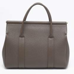 Pre Owned Loro Piana Dark Chocolate Liquorice Leather Loom L32 Bag