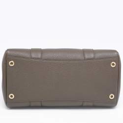 Pre Owned Loro Piana Dark Chocolate Liquorice Leather Loom L32 Bag