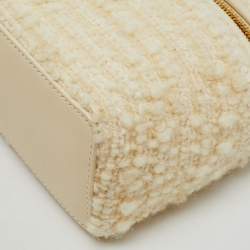 Loro Piana Off White Virgin Wool and Leather Extra Pocket L19 Bag