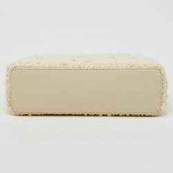 Loro Piana Off White Virgin Wool and Leather Extra Pocket L19 Bag