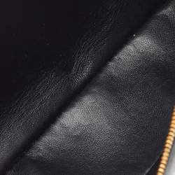 Loro Piana Black Ostrich Leather Extra Pocket L19 Pouch