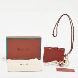 Pre Owned Loro Piana Brown Leather Extra Card Holder