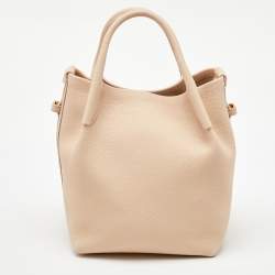 Pre Owned Loro Piana Beige Leather Small Bale Shoulder Bag
