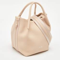 Pre Owned Loro Piana Beige Leather Small Bale Shoulder Bag