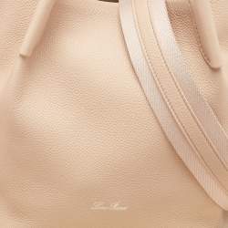 Pre Owned Loro Piana Beige Leather Small Bale Shoulder Bag