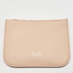 Pre Owned Loro Piana Beige Leather Small Bale Shoulder Bag