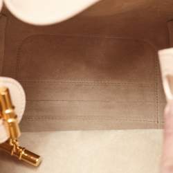 Pre Owned Loro Piana Beige Leather Small Bale Shoulder Bag