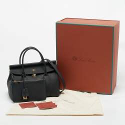 Pre Owned حقيبة لورو بيانا ج لد أسود لوم L25