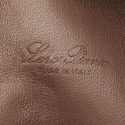 مملوكة مسبقًا Loro Piana L19 Brown Ostrich Zip Pouch