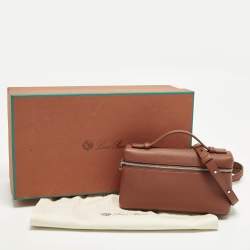 مملوكة مسبقًا Loro Piana Extra Pocket L19 Brown Leather Pouch