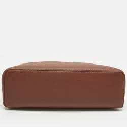 مملوكة مسبقًا Loro Piana Extra Pocket L19 Brown Leather Pouch