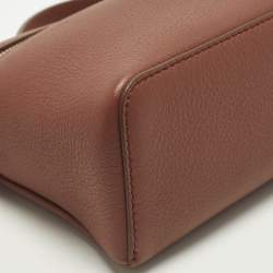 مملوكة مسبقًا Loro Piana Extra Pocket L19 Brown Leather Pouch