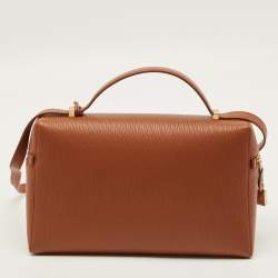 مملوكة مسبقًا حقيبة صغيرة لورو بيانا L27 جلد بيج بمخزن إضافي