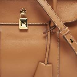 Pre Owned Loro Piana Loom L25 Warm Tan Leather Bag