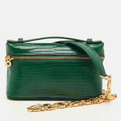 مملوكة مسبقًا Loro Piana Extra Pocket Mini Green Lizard Pouch