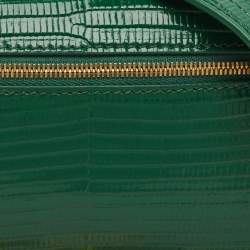 Pre Owned Loro Piana Extra Pocket Mini Green Lizard Pouch