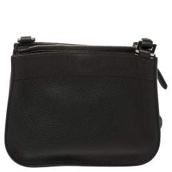 Pre Owned Loro Piana Black Leather Milky Way Odessa Crossbody Bag