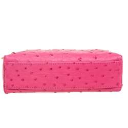 Pre Owned Loro Piana Pink Ostrich L19 Pouch