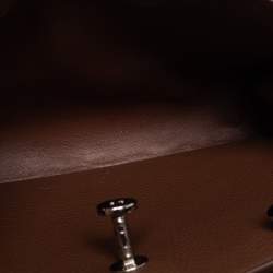 Loro Piana Brown Leather Cluisee Top Handle Bag