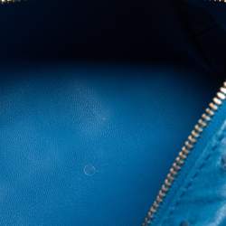 Pre Owned Loro Piana Blue Ostrich L19 Pouch