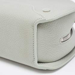 Pre Owned Loro Piana Pale Green Leather Sesia Crossbody Bag