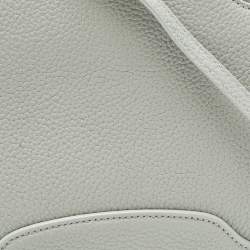 Pre Owned Loro Piana Pale Green Leather Sesia Crossbody Bag