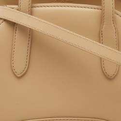 Pre Owned Loro Piana Beige Leather Micro Sesia Tote