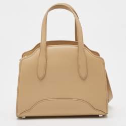 Pre Owned Loro Piana Beige Leather Micro Sesia Tote