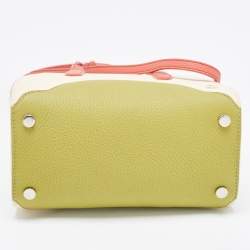 Pre Owned Loro Piana Multicolor Grained Leather Micro Sesia Tote