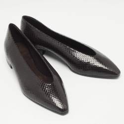 Loro Piana Brown Python Rebecca Ballet Flats Size 38