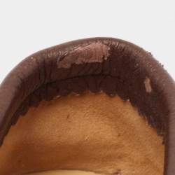 Pre Owned Loro Piana Brown Leather Slip On Loafers Size 36