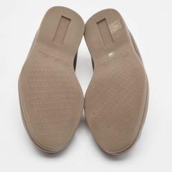 Pre Owned Loro Piana Brown Leather Slip On Loafers Size 36